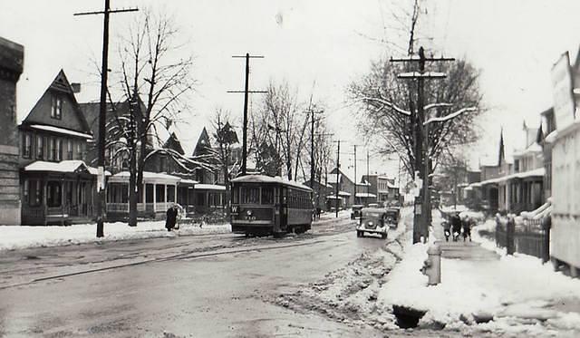 West Pittston line car, 710 S. Main and Swallow Sts., Pittstson. Thursday, April 7, 1938