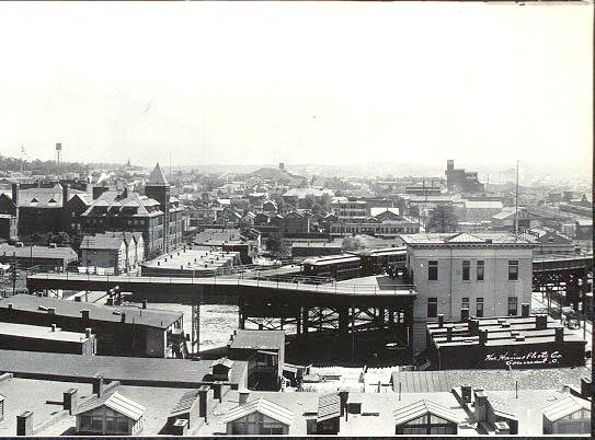 View from Genettis, looking north, up Pennsylvania Ave. Over the current Penn Place