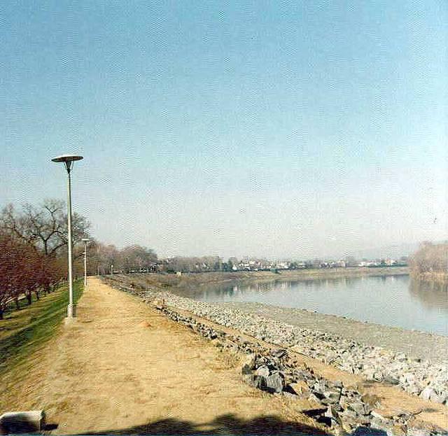 April 23, 1975 - Looking south along the River Common, Wilkes-Barre