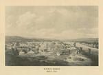 Wilkes-Barre, about 1842. Viewpoint from above North Street on what was called Bowman's Hill looking down North Franklin Street.