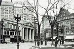 Public Square south and west sides looking towards West Market Street 1922